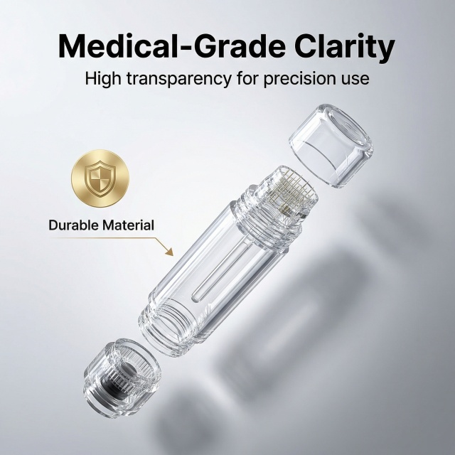 Manual Micro-needling Stamp Applicator - 1-Press Serum Dropper, 20K Titanium Needles, for Face & Scalp Care (ISO13485 & CE Certified)