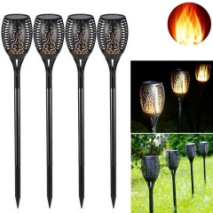 Led solar flickering flame torch lights outdoor solar dancing flame light garden lamp