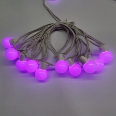 Outdoor color changing led light chain G45 RGB light string