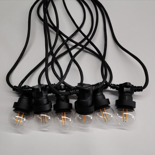 5m 10m 20m Customized length festoon rubber cable E27 B22 festoon lights for outdoor decoration lighting