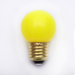 IP44 24V 230V G45 colors led bulb 1W plastic shatterproof