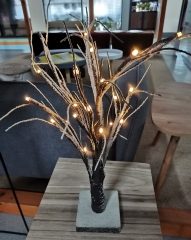 Indoor decoration copper wire branch led tree lights for home