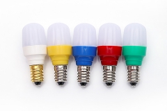 T25 E14 plastic colorful led bulb 1w 24v 230v