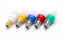 T25 E14 plastic colorful led bulb 1w 24v 230v