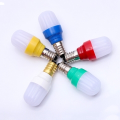 T25 E14 plastic colorful led bulb 1w 24v 230v