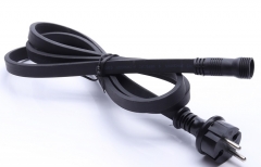 AU EU UK 1.5m length rubber cable power cord plug