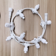 Customized length exension Y splitter T connector round cable