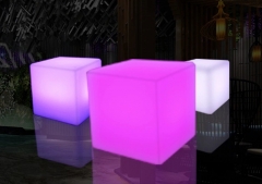 Outdoor Leisurely Led cube light chair led square stage chair