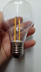 A60 plastic dimmable filament led bulb lamp 2w