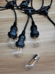 Plastic S14 filament bulb E27 led light lamp 2w