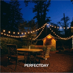 Waterproof outdoor solar string lights G40 globe festoon lights