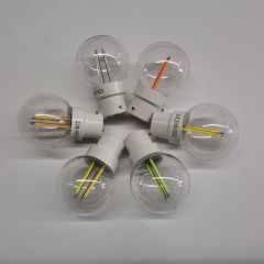 coloured led globe festoon filament bulb B22 E27 dimmable led bulb G45 230v for outdoor lighting