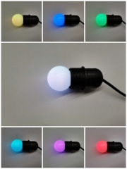 RGB 1W LED Light Bulb G45 Color Plastic PC Cover For Decoration Use
