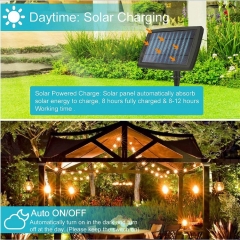 Waterproof outdoor solar string lights G40 globe festoon lights