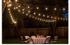IP65 E27 Solar festoon string lights for outdoor garden party
