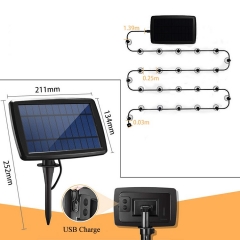 Waterproof outdoor solar string lights G40 globe festoon lights