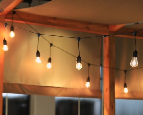 10m 48ft e27 LED bulb 24v IP65 waterproof wedding outdoor cafe S14 festoon string light