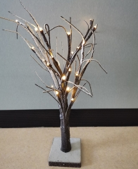 White USB battery operated led christmas wedding birch artificial tree light for room decoration