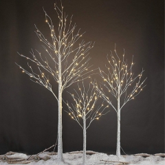 LED Tree Lamp DIY Artificial Tree Lamp with golden leaves Fairy Light for Indoor Decoration