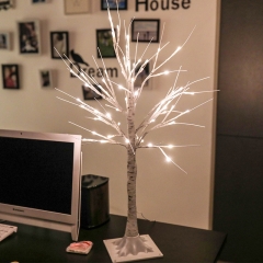 LED Tree Lamp DIY Artificial Tree Lamp with golden leaves Fairy Light for Indoor Decoration