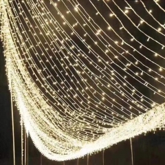 Commercial christmas curtain light string outdoor waterfall led light curtain