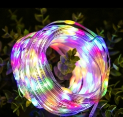 10M 100LEDS color change led RGB solar fairy lights