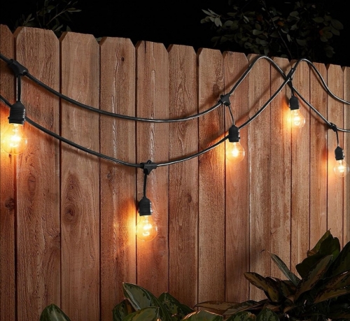 outdoor Weatherproof flexible led S14 Light string Hanging Sockets Perfect Patio Lights