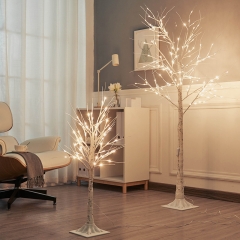 LED Tree Lamp DIY Artificial Tree Lamp with golden leaves Fairy Light for Indoor Decoration