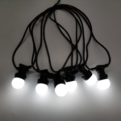 Wholesale Supply Customize Length E27 LED Bulb Garden Decorative Hanging white cable Festoon belt String round Belt Lights