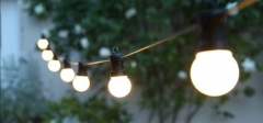 Outdoor holiday decorative waterproof E27 lampholder black round cable festoon belt lights
