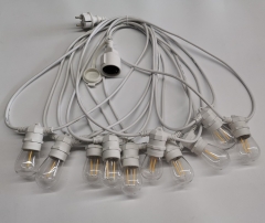 IP65 Connectable round rubber garland E27 vintage patio string light E27 b22 base outdoor festoon patio belt light