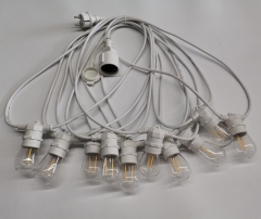 wendadeco round Cable Outdoor Festoon Lighting 10m E27 Belt Lights Ip65 Hanging Light