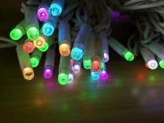 outdoor decoration rubber cable patio rgb bulbs fairy led string light
