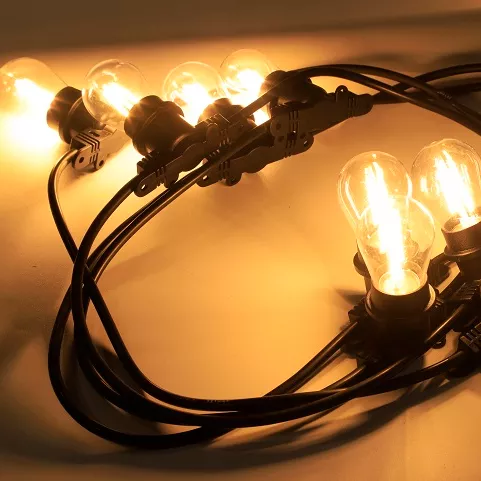 Popular convenient connection good quality LED festoon lighting vintage patio globe 48ft outdoor string light