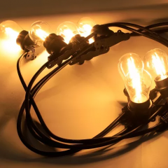 Popular connection good quality LED holiday lighting lamp vintage med starburst festoon lights E27 bulb outdoor string light