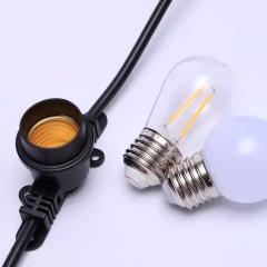 Popular convenient connection good quality LED festoon lighting vintage patio globe 48ft outdoor string light