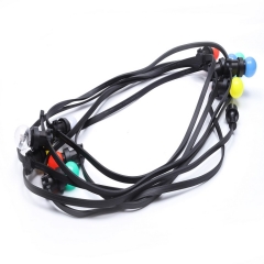 Hot sale Holiday lighting Festoon lights Black cable Wires b22 E27 Bulb 24v flat Belt Led String Light