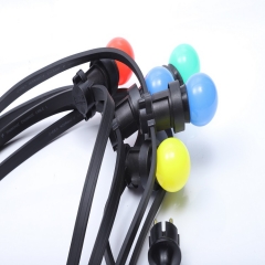 Hot sale Holiday lighting Festoon lights Black cable Wires b22 E27 Bulb 24v flat Belt Led String Light