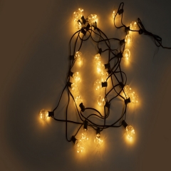 Outdoor waterproof hanging dimmable shatterproof med starburst string 25 led solar g40 copper wire bulb fairy string lights