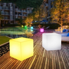 LED Cube bar stool Colors Changing Plastic LED Lighted Cube Bar Tables and Chairs DC4V LED Cube Lighting Furniture