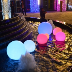 hot sale party lighting ball lamp colors changing led garden sphere RGB IP65 Waterproof Pool Floating Solar LED Ball light