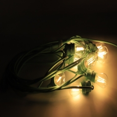 waterproof IP44 round green cable E27 holiday lighting led string warm white led light garlands Festoon parti light christmas