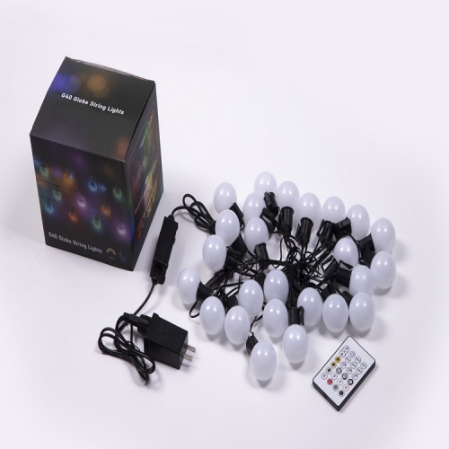 holiday lighting G40 RGB bulb String Lights IP65 Waterproof LED String light outdoor christmas remotr control G40 festoon lamps