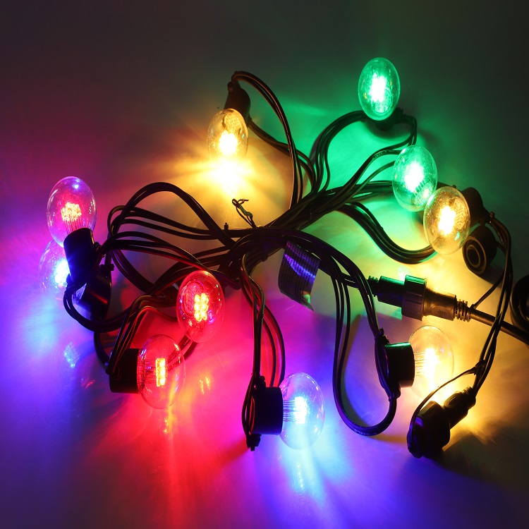 Party lighting string colors dip bulb patio garden med starburst christmas lights waterproof G45 led string light outdoor
