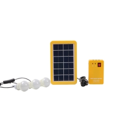 hot selling Mini 3w 4ah Solar Home Light System Kit Solar Power Portable Light Kit For bulb mobile Solar Power Lighting System