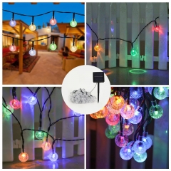 Solar Bubble Crystal String Light Garden Decoration furniture Solar Christmas Lights RGB Balls for Outdoor Decorative Lighting