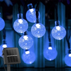 Solar Bubble Crystal String Light Garden Decoration furniture Solar Christmas Lights RGB Balls for Outdoor Decorative Lighting