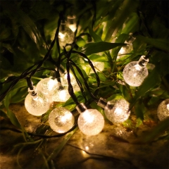 Solar Bubble Crystal String Light Garden Decoration furniture Solar Christmas Lights RGB Balls for Outdoor Decorative Lighting