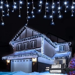 Garland LED Icicle String Lights Droop 0.4-0.6m Curtain Christmas lights Garden Street Outdoor Decorative lighting lamp