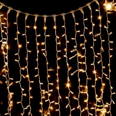 IP65 Waterproof led garland Christmas Lights festoon curtain light warm white LED Drop Window Fairy Icicle String Lights
